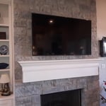 TV Mounting onto stone, above fireplace