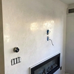 venetian plaster in a fireplace
