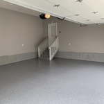 Beautiful coated garage floor
