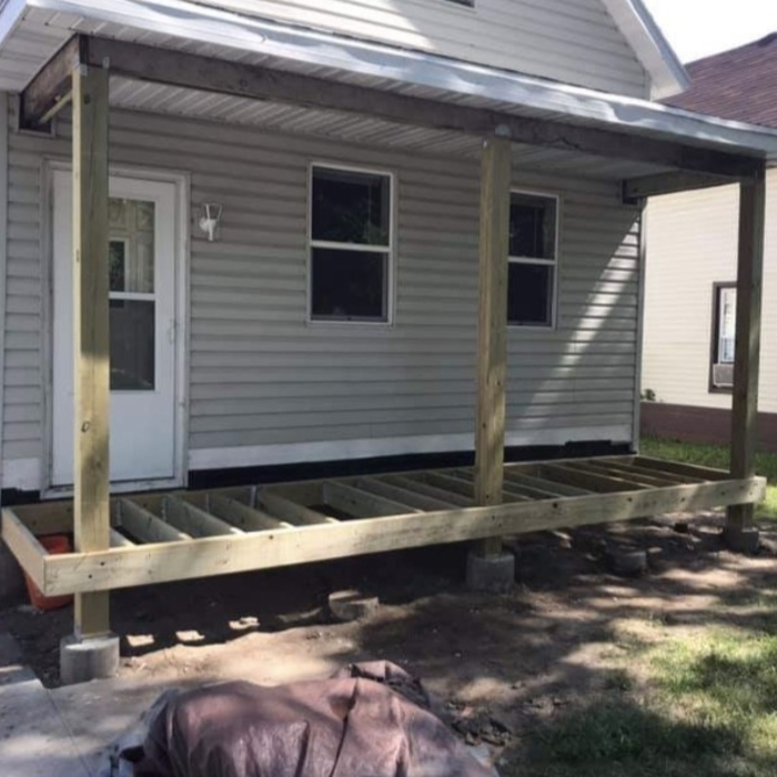 Front porch rebuild and update
