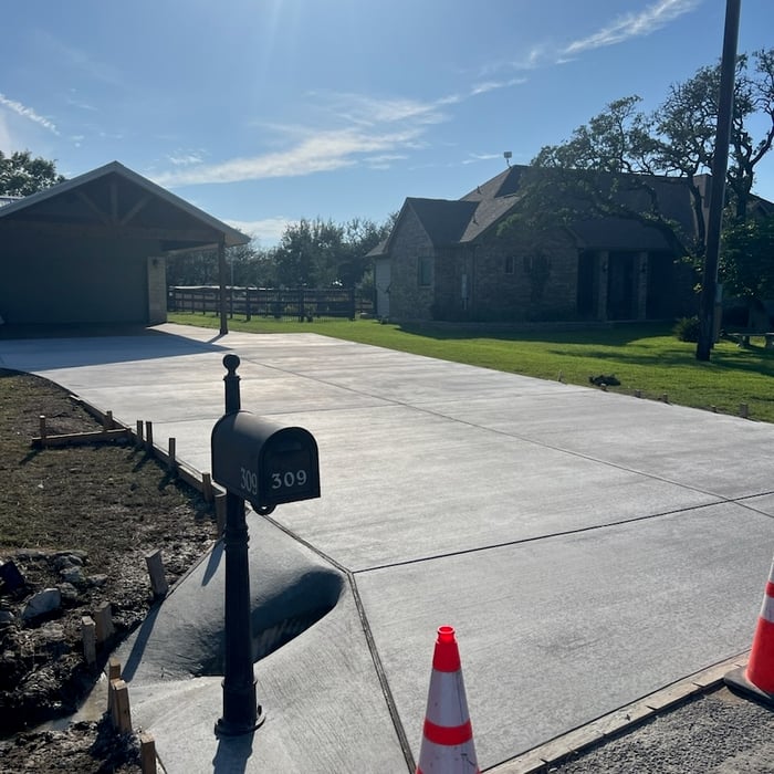 new concrete driveway