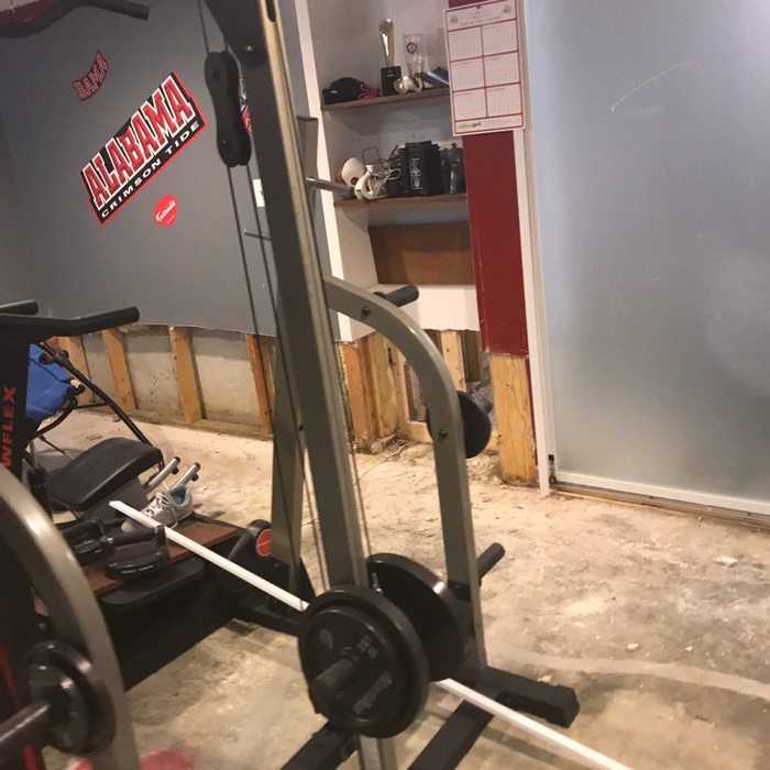 Flood cut in basement