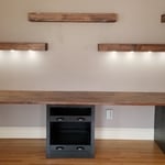 Custom Office with Floating shelves