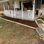 Put down landscape plastic and landscaping timber