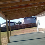 Extended patio and metal roof
