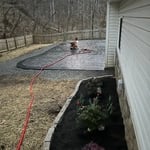 Stamped colored concrete