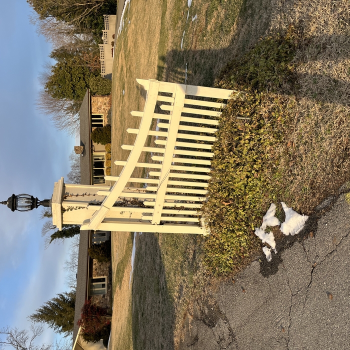 Old gate knocked down by high winds