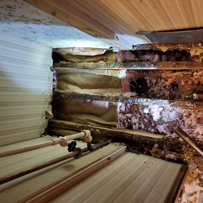 the flooring had to be removed and replaced.