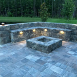 Fire Pit And Seat Wall Area