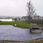 stamp concrete colored patio