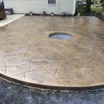 Stamped colored concrete patio