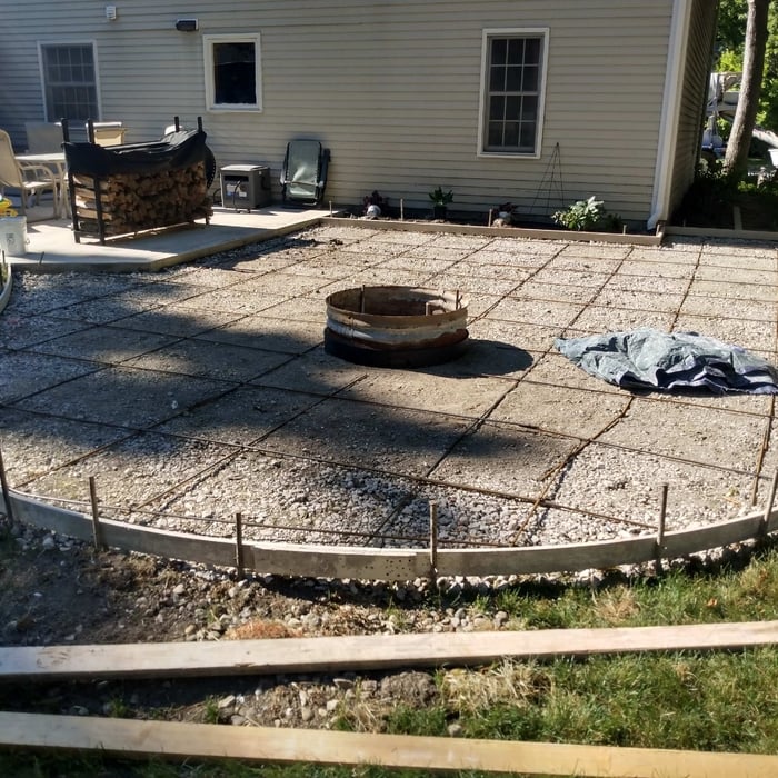 Before pour patio