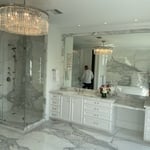 shower Door and mirror