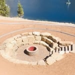 Lake house fire pit