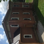 Copper half round gutters