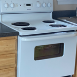 Stove shiny and clean!