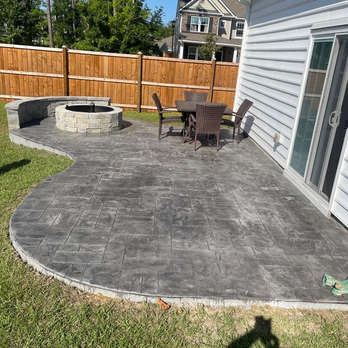 Patio with firepit