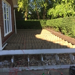 after demo of decking and benches