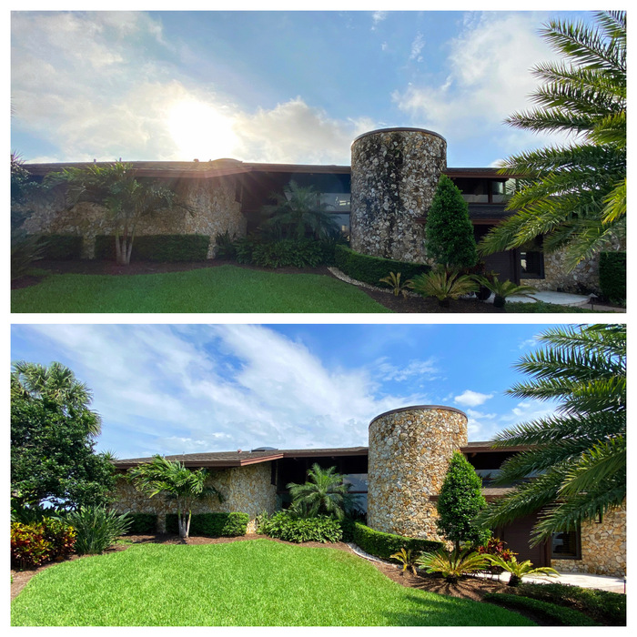 before and after house wash