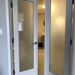 White Frosted Bathroom door