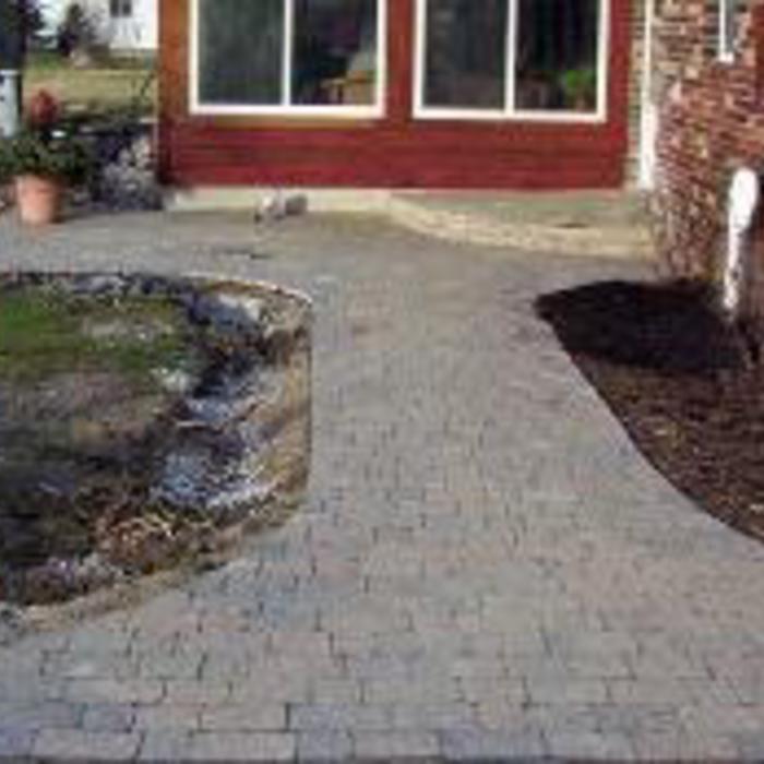 Paver Sidwalk during construction