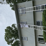 Spraying the soffits