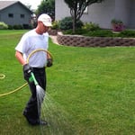 Spray application in progress