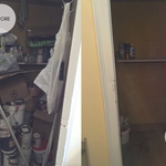 Paint closet before & after