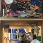 Office drawer before & after