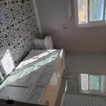 vanity and floor
