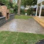 Stamped Patio and Retaining Wall