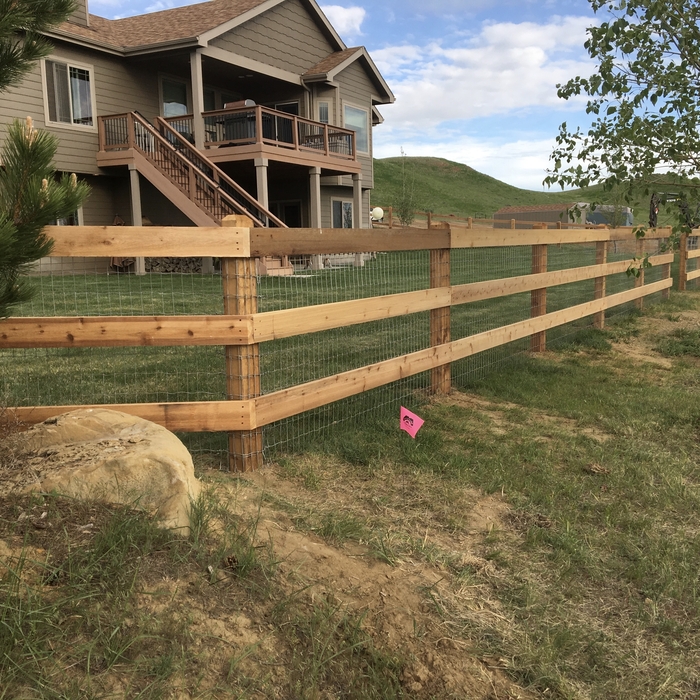 Cedar fence with page wire