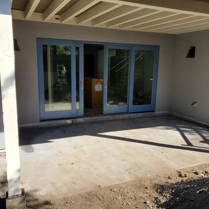 Back sliding door downstairs
