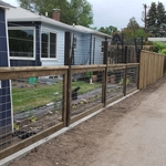 Custom Steel and wood pocket fence, Missoula