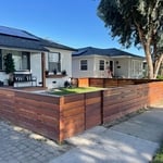 front gate and fence