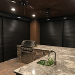 Inside view, shutters closed