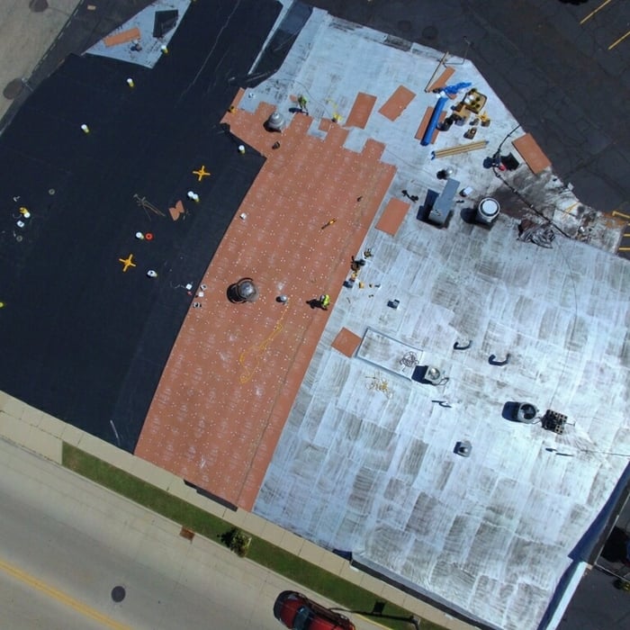 Commercial flat roof