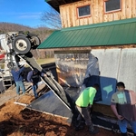kitchen extension - concrete pour