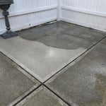 Pressure cleaning patio