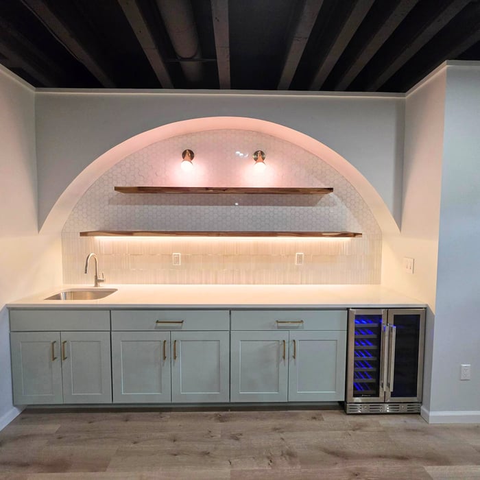 Custom Arch Wet Bar