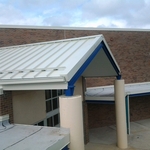 Metal Standing Seam Roof with Gutters