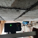 Laser level ensures proper slope for drainage
