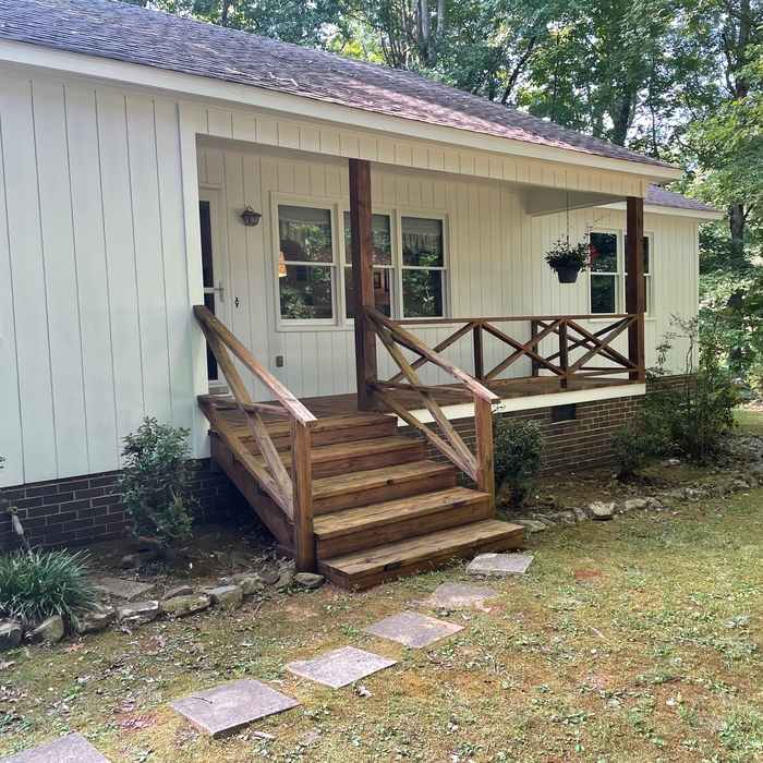 front of the house