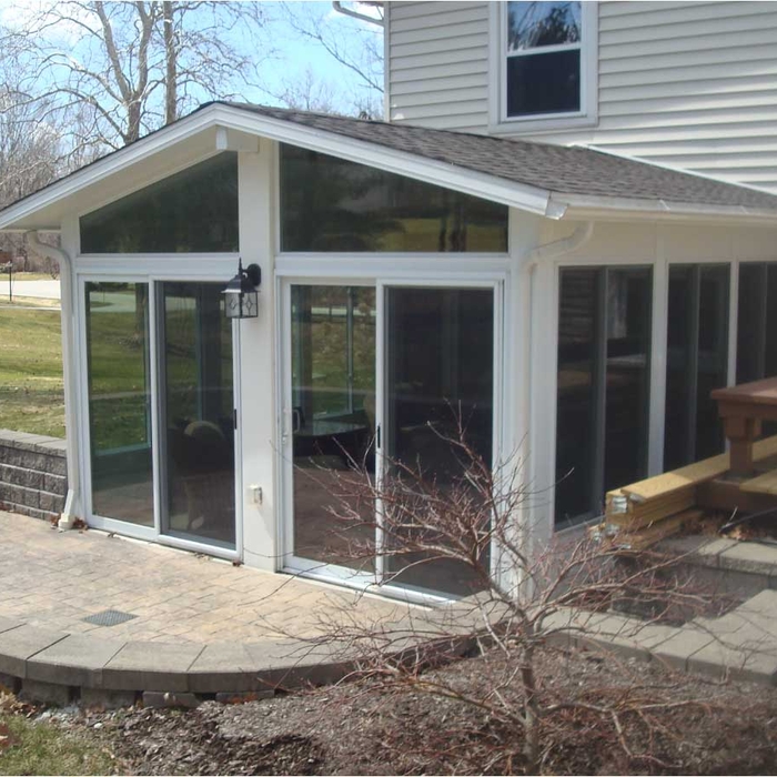 White Gable Roof Sunroom