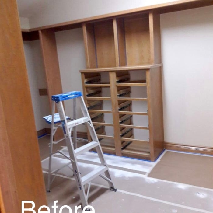 Repainted Closet