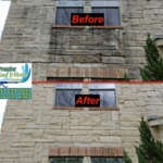 Limestone Algae Removal by Softwashing