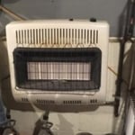 Vent free garage heater. Natural gas