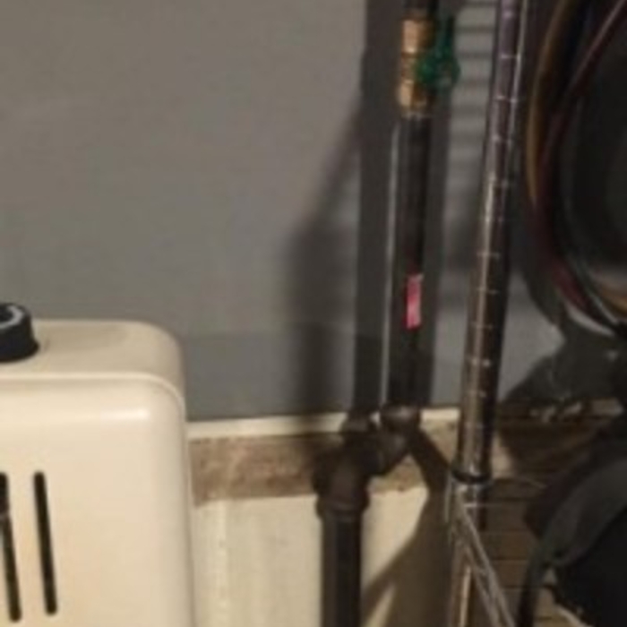 Gas line to heater