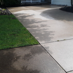 driveway done, sidewalk untouched