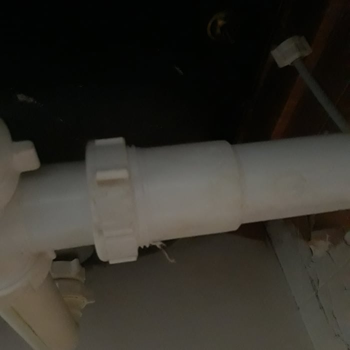 Trap had a hole in it replace it? Big kitchen sink